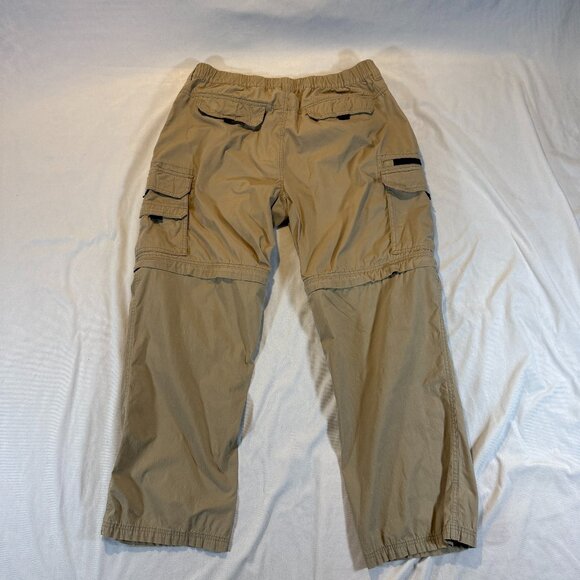 BC Clothes Convertible Adventure Pants XL Tan Un Zip Stretch Waist - Picture 5 of 12
